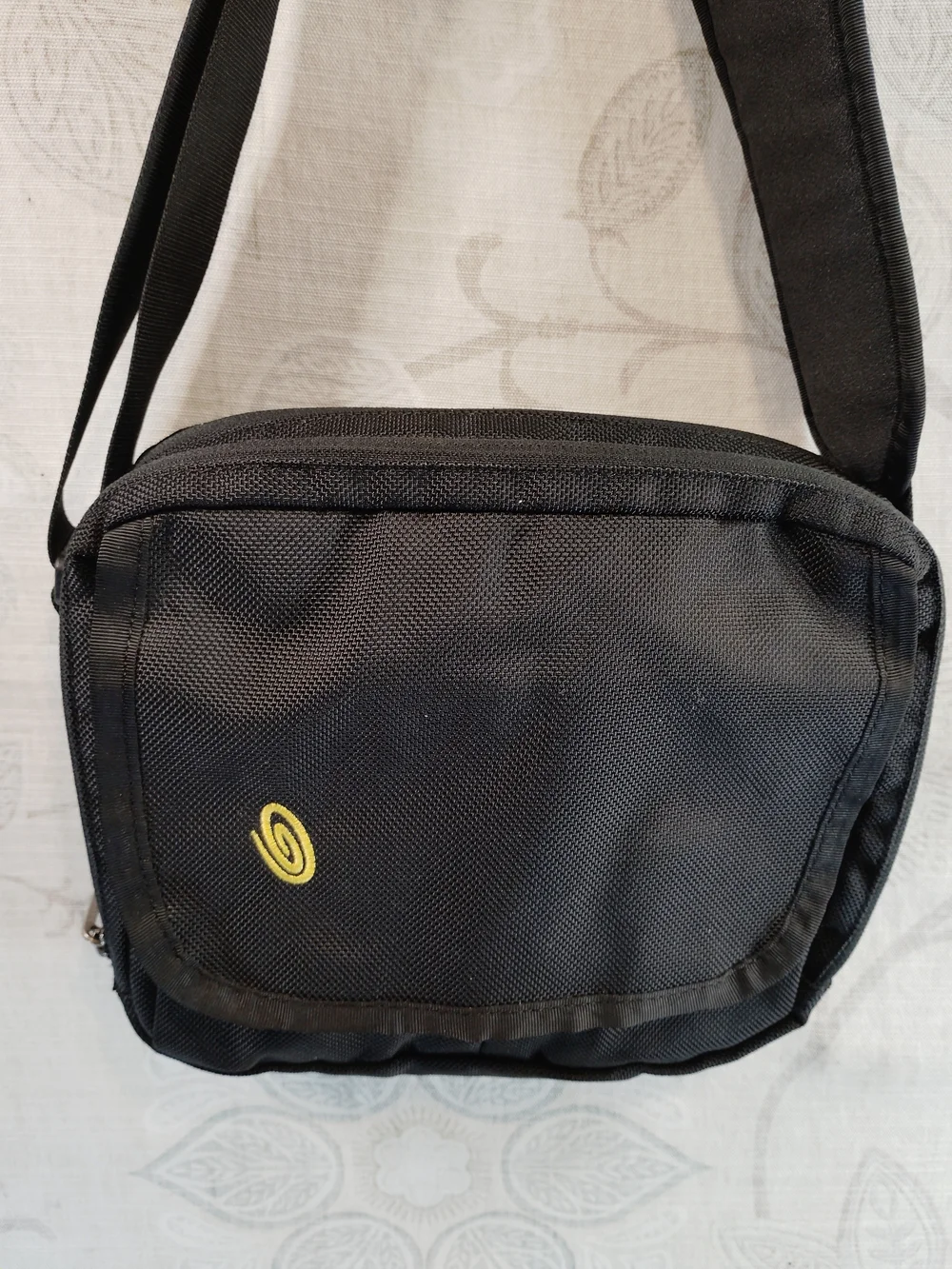 Timbuk2 Black Messenger Crossbody Bag with Yellow Logo